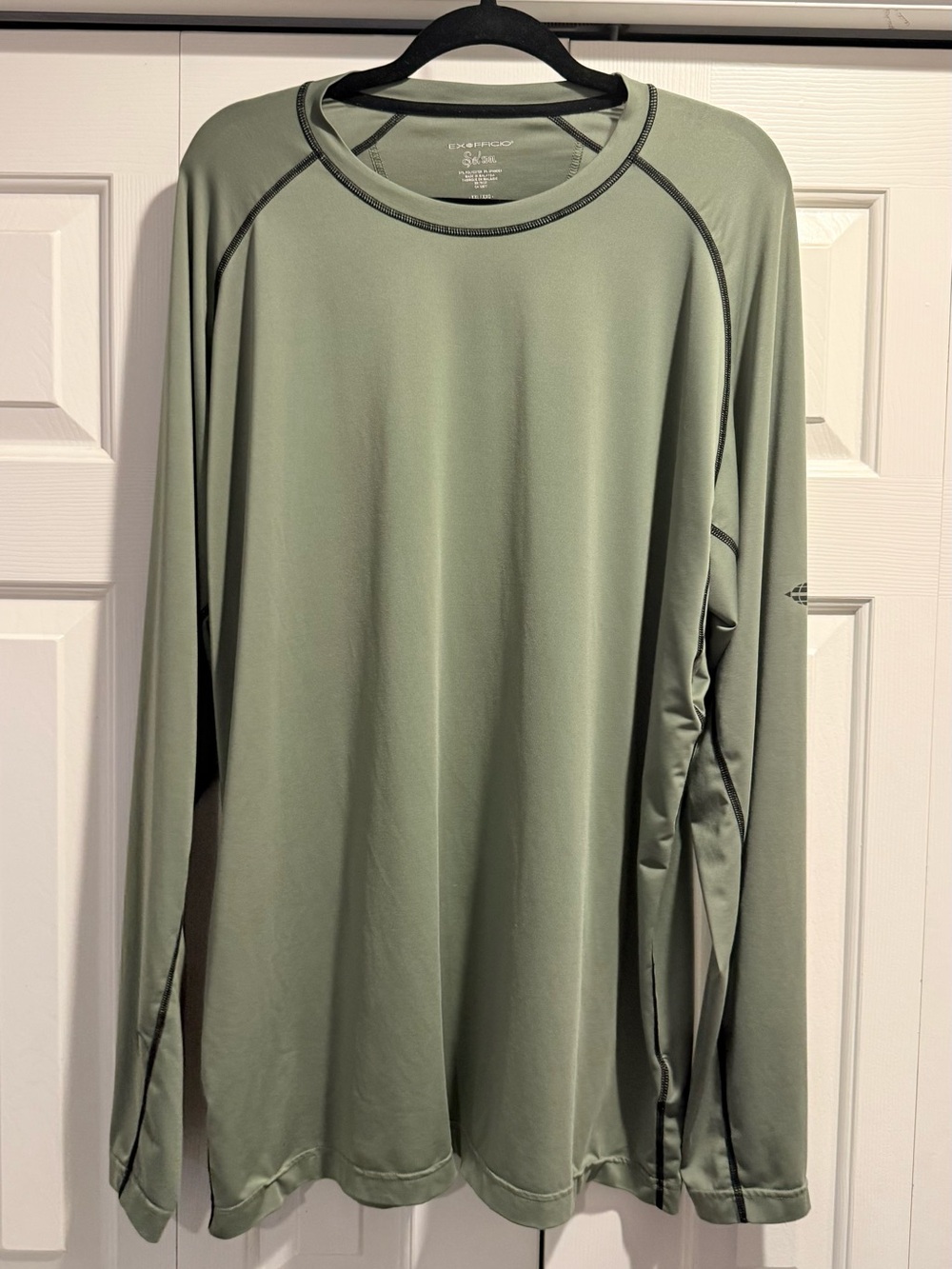 Exofficio Men's Long Sleeve Tech Tee in Sage Green. #0082